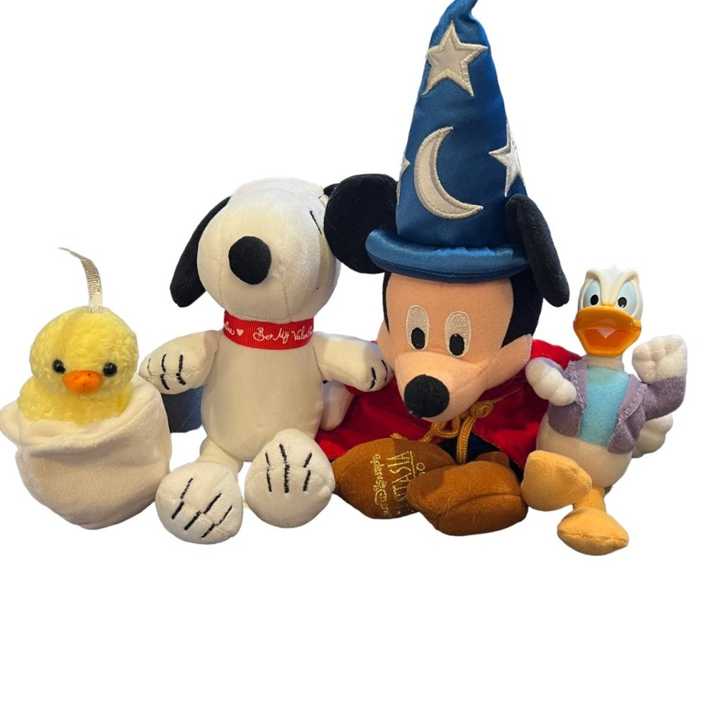 Fantasia Sorcerer Mickey Mouse Donald Duck Eggbert Snoopy Stuffed Animal Plush